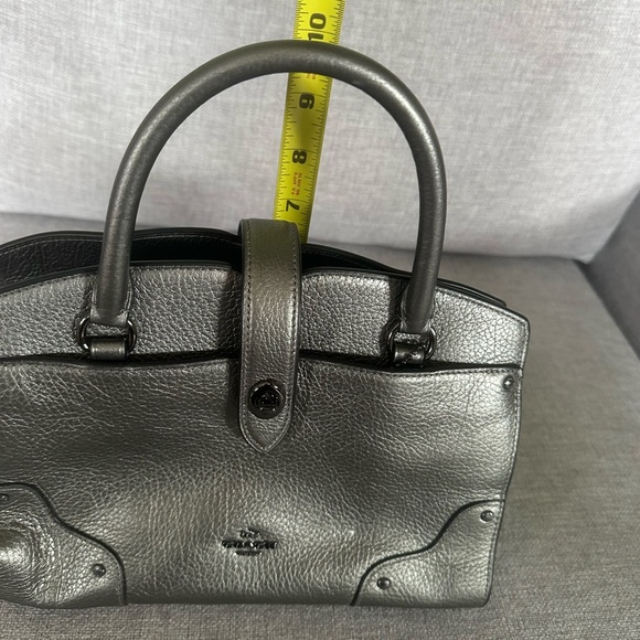 Coach Grey Leather Satchel with Matching Wristlet - Picture 11 of 13